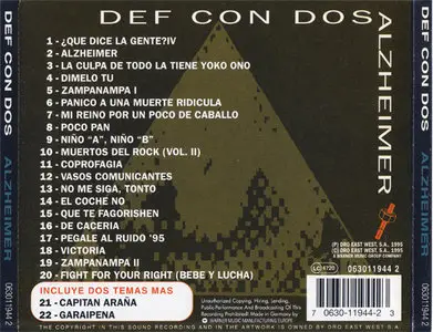 Def Con Dos - Alzheimer [DRO 063011944 2] {1995} (Reuploaded)