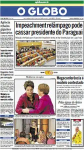 Jornal O Globo - 22 de junho de 2012 - Sexta