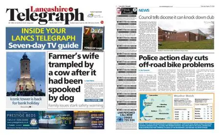 Lancashire Telegraph (Blackburn, Darwen, Hyndburn, Ribble Valley) – August 27, 2022