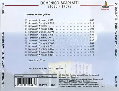 Scarlatti - Sommer, Dybro - Sonatas For Two Guitars (2003) [REPOST]