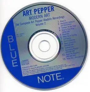 Art Pepper - Modern Art - The Complete Art Pepper Aladdin Recordings, Vol. 2 (1957) { {Blue Note CDP 7 46848 2 rel 1988}