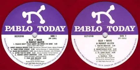 Ella Fitzgerald & Count Basie - A Perfect Match (vinyl rip} (1979) {Pablo Today}