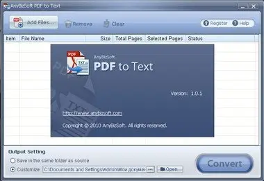 AnyBizSoft PDF to Text Converter 1.0.1.10 Portable