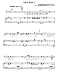 New love - Maroon 5 (Piano-Vocal-Guitar)