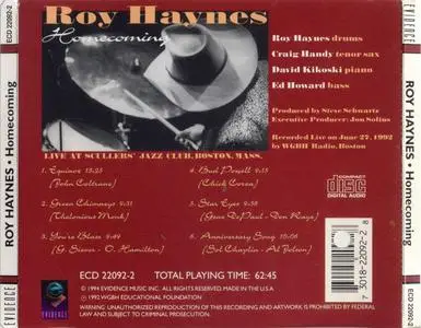 Roy Haynes - Homecoming (1994) {Evidence ECD 22092-2 rec 1992}
