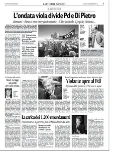 LA  PROVINCIA  PAVESE 7 DICEMBRE 2009