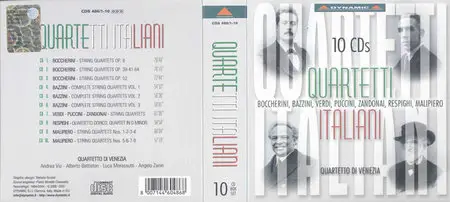 Quartetti Italiani, 10 Cd Box Set, Vol.9 & 10, Gian Francisco Malipiero - Complete String Quartets