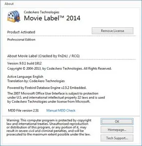 Movie Label 2014 Professional 9.0.1 Build 1912