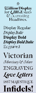 William Display Font Family