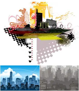 Vector: Silhouettes of the big city