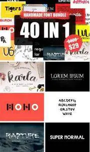 CreativeMarket - 40 Fonts Bundle