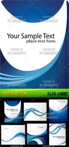 Stock Vector - Blue Card 0307