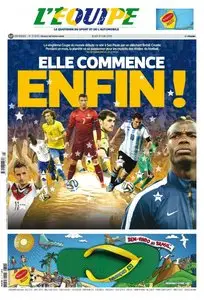 L'Equipe - Jeudi 12 Juin 2014