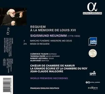 Jean-Claude Malgoire, La Grande Écurie et la Chambre du Roy - Neukomm: Requiem a la memoire de Louis XVI (2017)