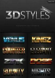 GraphicRiver - 3D Photoshop Text Effects Bundle Three