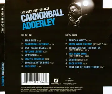 Cannonball Adderley - The Very Best Of Jazz Cannonball Adderley (2008) [2CD] {Concord}
