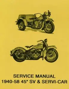 Harley-Davidson Service Manual 1940-58 45" SV & Servi-Car