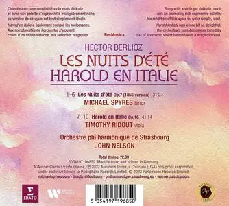 Michael Spyres, Timothy Ridout, John Nelson - Hector Berlioz: Les Nuits d'été & Harold en Italie (2022)