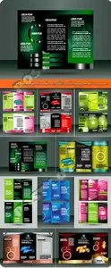 Business flyer brochure tri fold advertising booklet vector 11