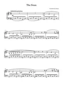 The Swan - Camille Saint Saens (Easy Piano)
