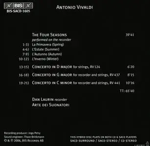 Dan Laurin, Arte dei Suonatori - Vivaldi: The 4 Seasons [arr. for recorder] (2006)