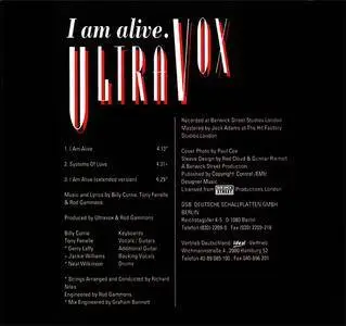 Ultravox - I Am Alive (Germany CD5) (1992) {Deutsche Schallplatten Berlin}