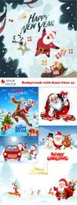 Vectors - Backgrounds with Santa Claus 33