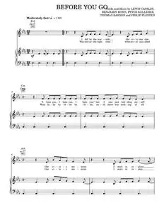 Before you go - Lewis Capaldi (Piano-Vocal-Guitar)