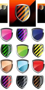 Glossy Shield Vector by DragonArt