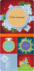 Winter label vector