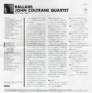 John Coltrane Quartet - Ballads (1962) {2007 Japan MiniLP Remaster}