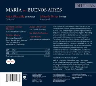 Valentina Montoya Martínez, Victor Villena, Mr McFall’s Chamber - Piazzolla: Maria de Buenos Aires (2017)