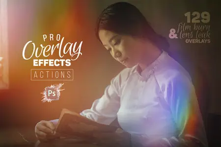 CreativeMarket - 129 PRO Overlay Effects Actions