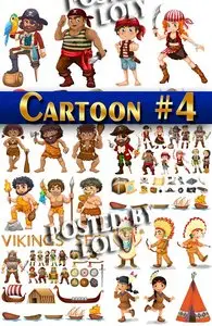 Cartoon Heroes #4 - Stock Vector