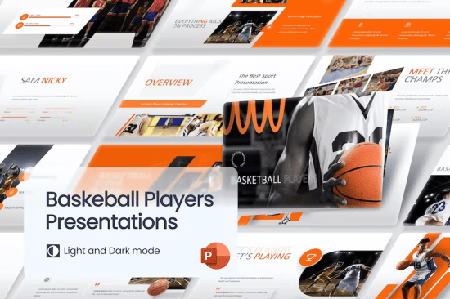BasketBall Players PowerPoint Template