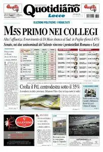 Quotidiano di Puglia Lecce - 5 Marzo 2018