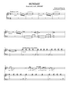 Sunday - Jonathan Larson, Rent Movie (Piano Vocal)
