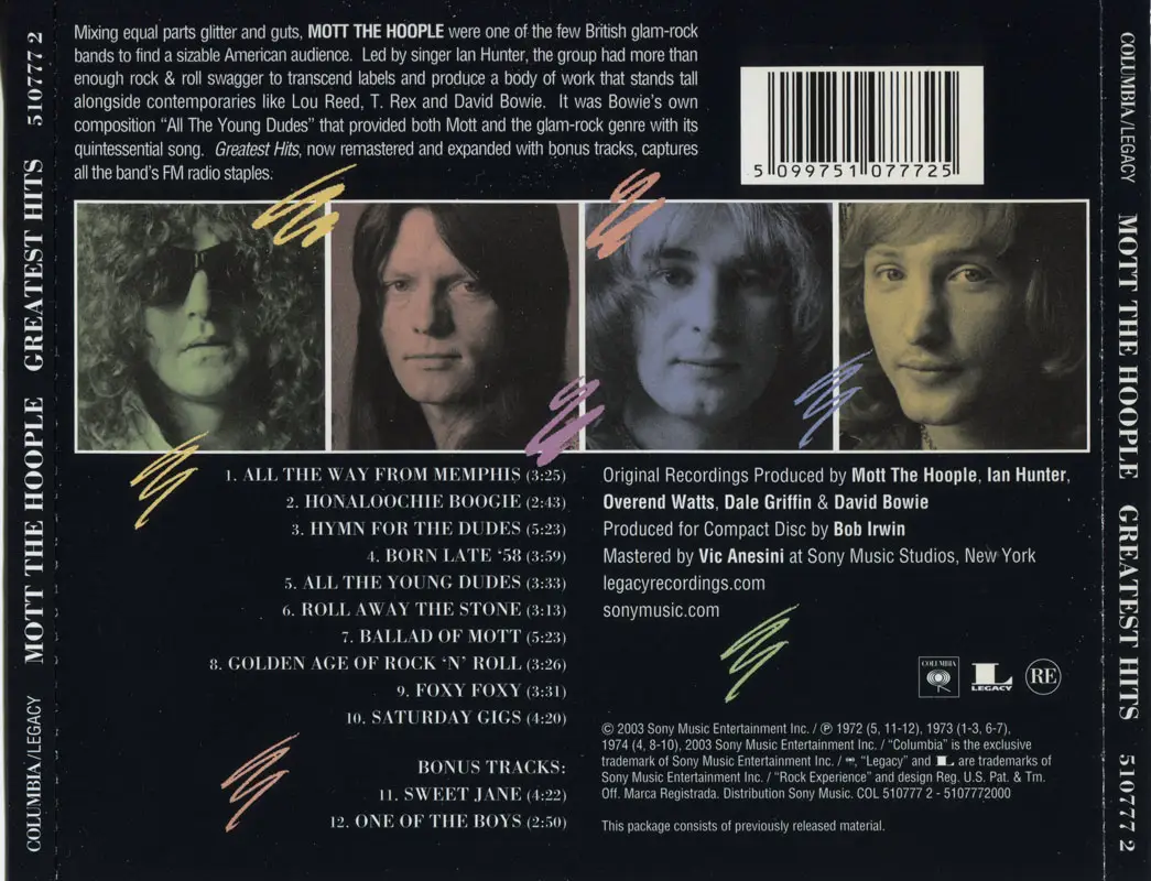 Mott The Hoople - Greatest Hits (1976) [2003, Reissue, Remastered ...