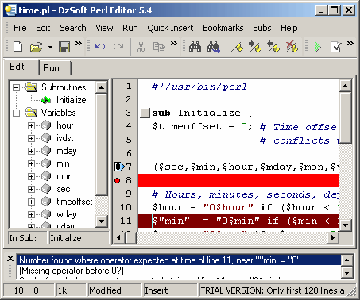 DzSoft Perl Editor ver.5.8.10