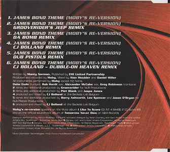 Moby - James Bond Theme (Moby's Re-Version) (1997, Intercord # INT 8 84767 2)