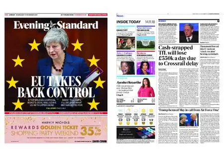 London Evening Standard – November 14, 2018