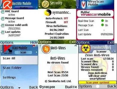 All famous antivirus programs for Nokia