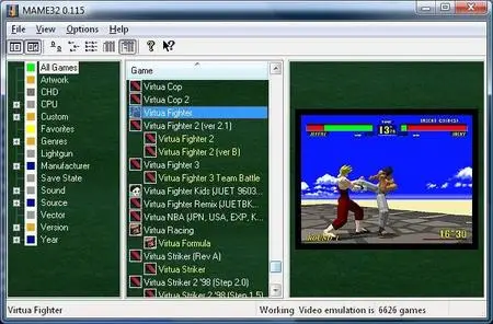 Mame32QA - Win32 GUI version of the Multiple Arcade Machine Emulator