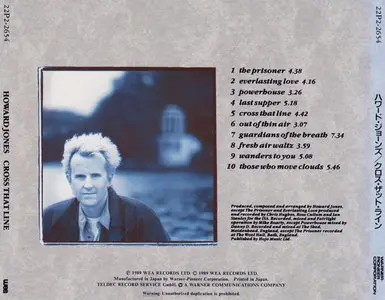 Howard Jones - Cross That Line (1989) [Japan 1st Press]