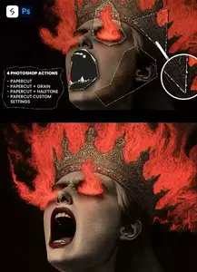 Papercut Actions for Photoshop