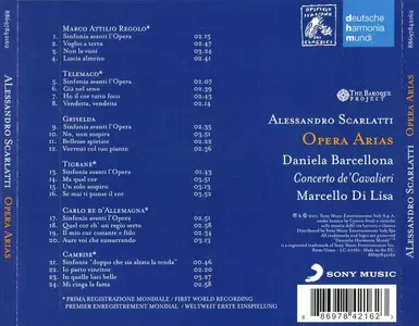 Daniela Barcellona, Marcello Di Lisa, Concerto de' Cavalieri - Alessandro Scarlatti: Opera Arias (2011)