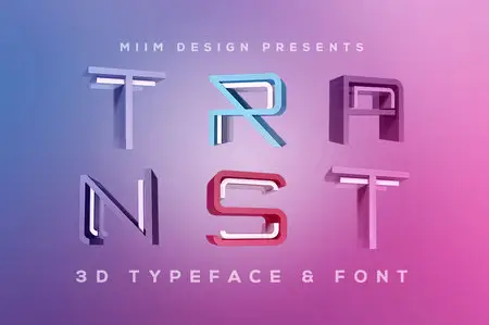 CreativeMarket - TRANST - 3D Lettering & Font