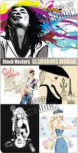 Glamorous woman - Stock Vector