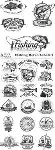 Vectors - Fishing Retro Labels 2