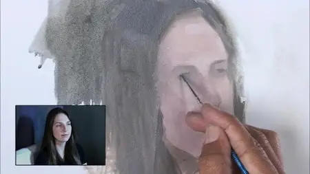 Portrait Painting - Oil on Paper